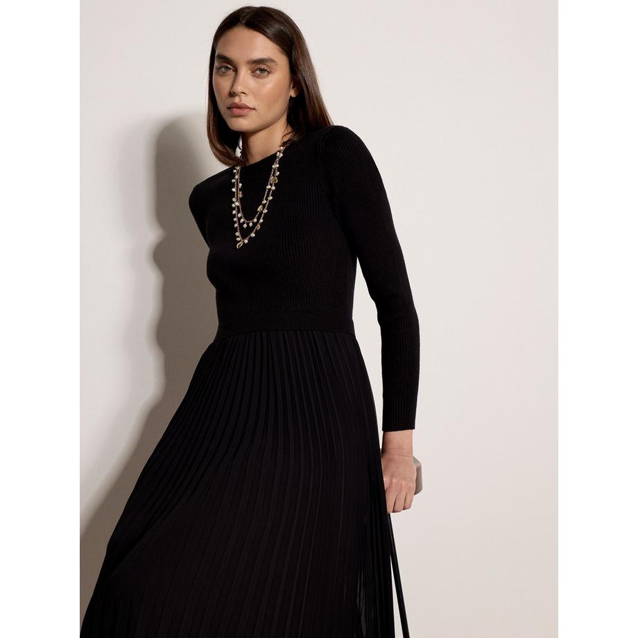 APRICOT Robe mi-longue en maille côtelée  
