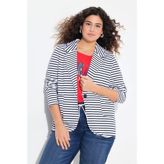 Ulla Popken Blazer en jersey Bords roulés Col à revers Manches longues  