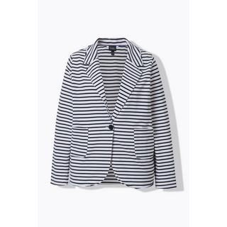 Ulla Popken Blazer en jersey Bords roulés Col à revers Manches longues  