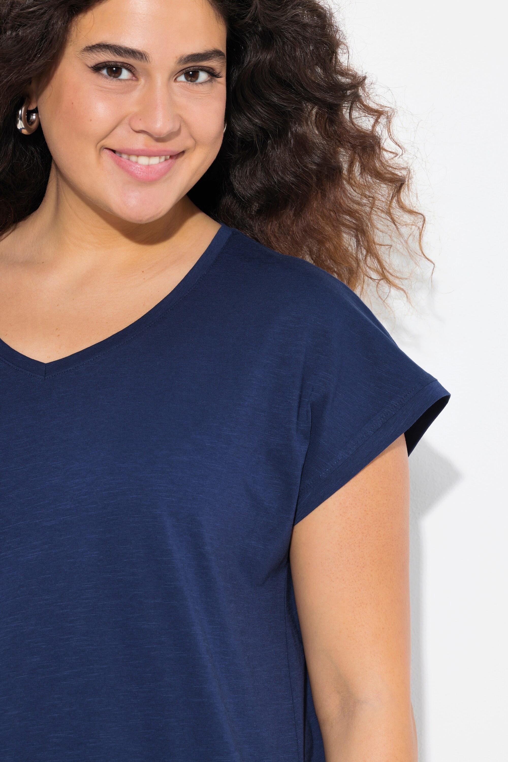 Ulla Popken Blazer en jersey Bords roulés Col à revers Manches longues  