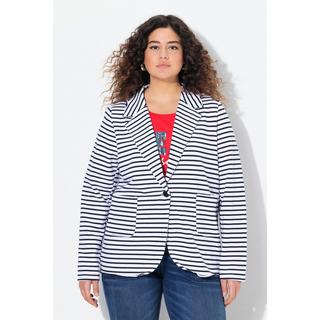 Ulla Popken Blazer en jersey Bords roulés Col à revers Manches longues  