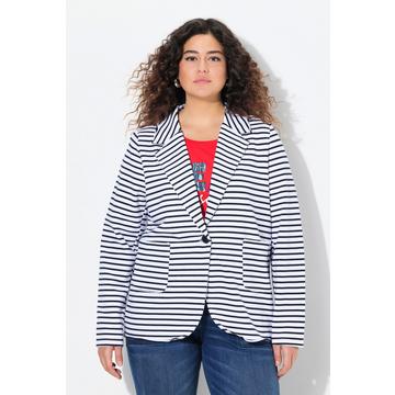 Blazer en jersey, manches longues et col à revers, finitions bord roulé