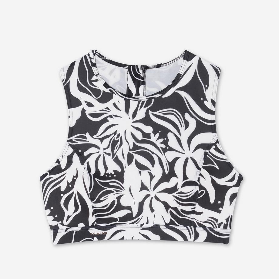 OLAIAN Top bikini bustier stampa  