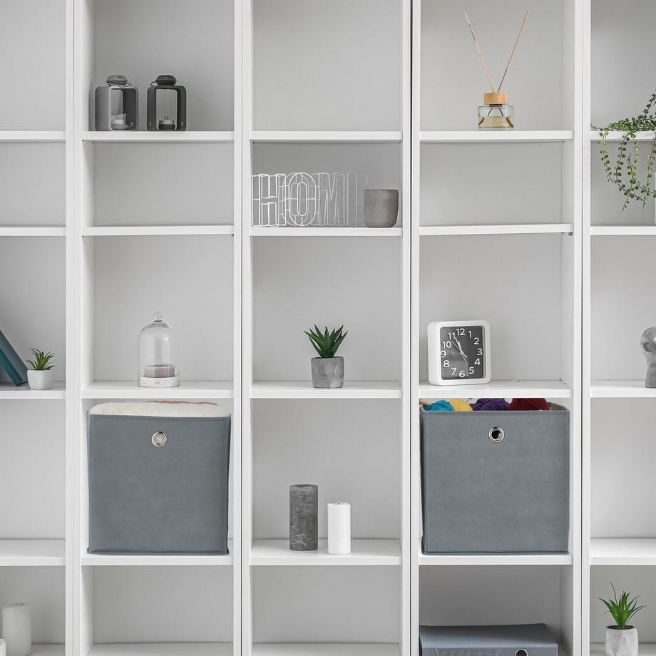 B2X Scatola portaoggetti grigia - 4 pezzi  