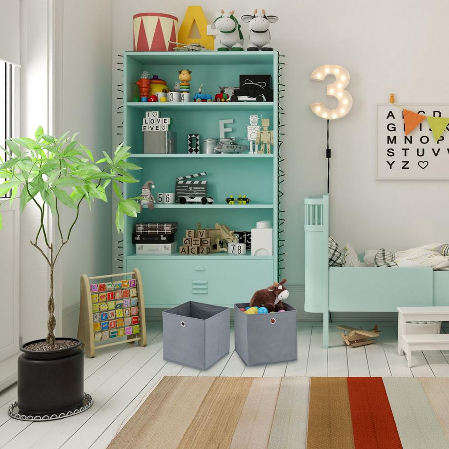 B2X Scatola portaoggetti grigia - 4 pezzi  