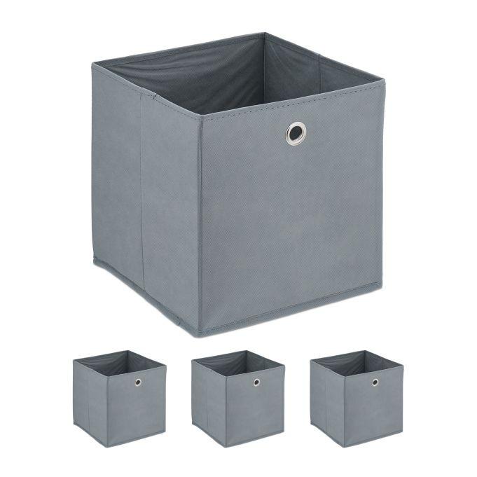 B2X Boîte de rangement grise - 4 pcs  