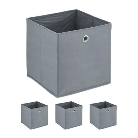 B2X Boîte de rangement grise - 4 pcs  