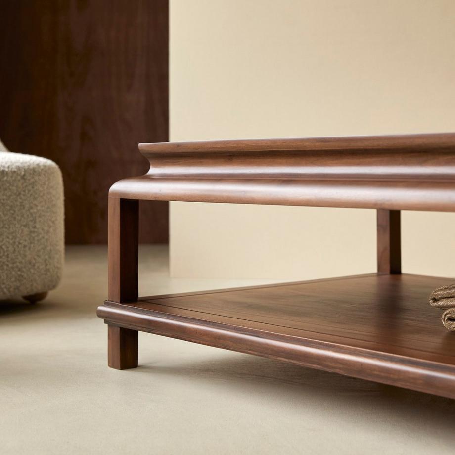 Tikamoon Table basse rectangulaire en acacia massif Achille  