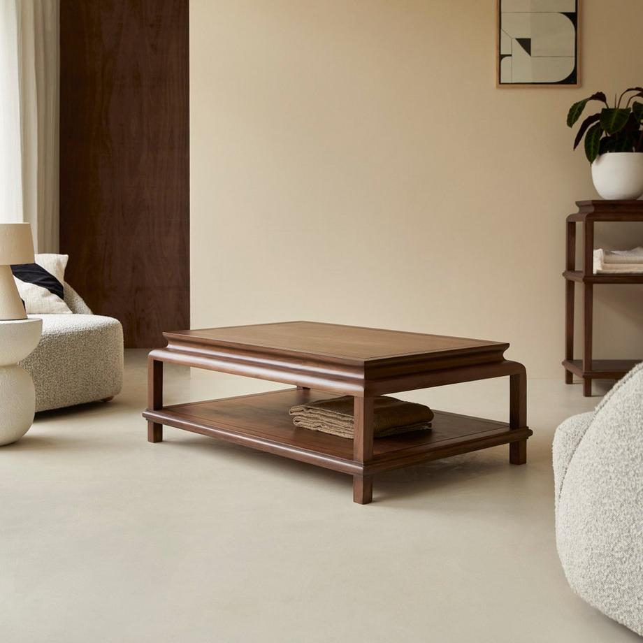 Tikamoon Table basse rectangulaire en acacia massif Achille  