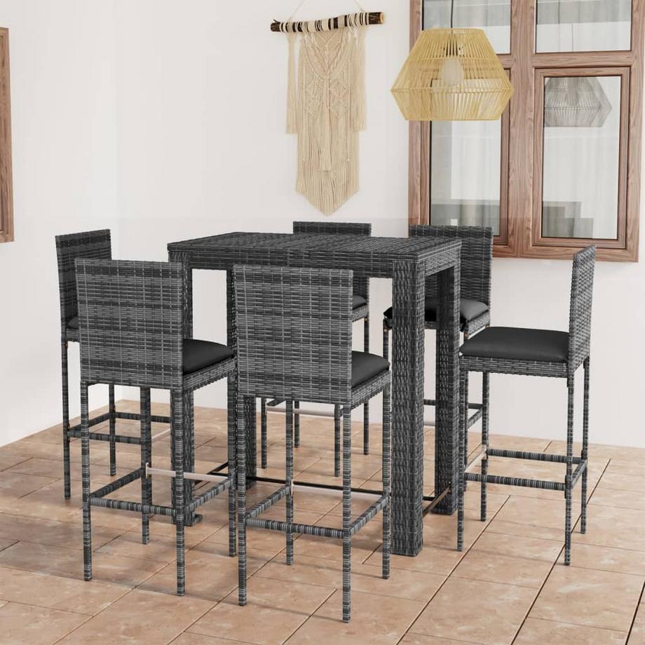 VidaXL set da bar da giardino Polirattan  