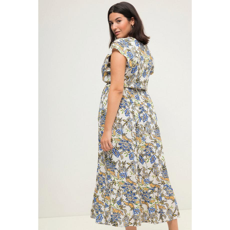 Studio Untold Maxi Abito Taglio Dritto Stampa Floreale Vita Elastica  