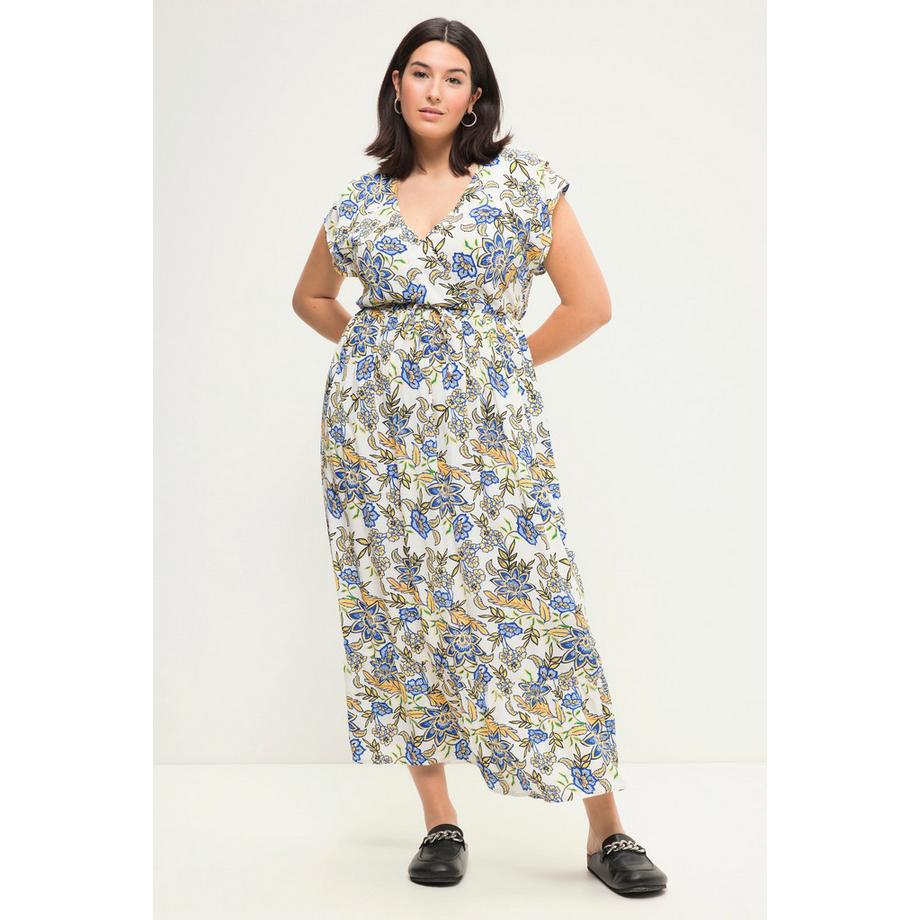 Studio Untold Maxi Abito Taglio Dritto Stampa Floreale Vita Elastica  