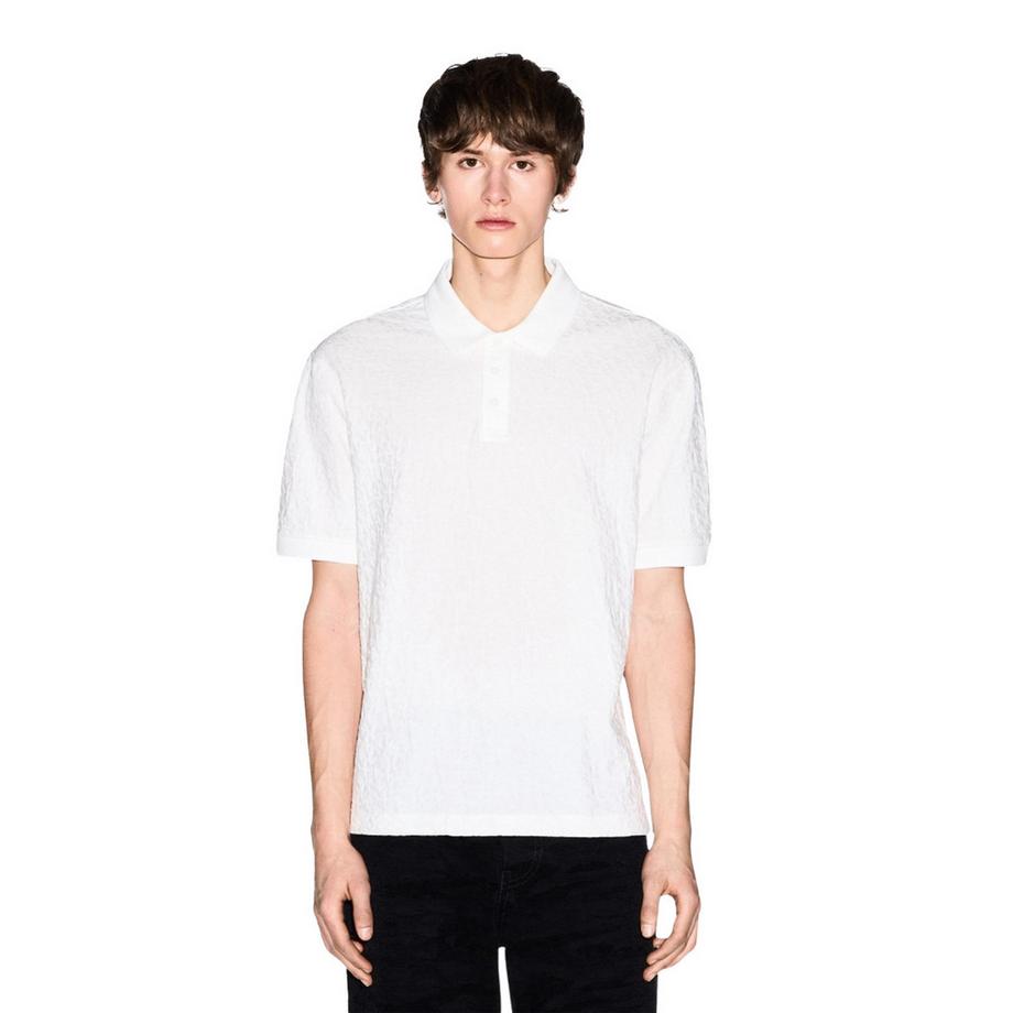 Armani Exchange Maglietta Polo Geometrica con Collo  