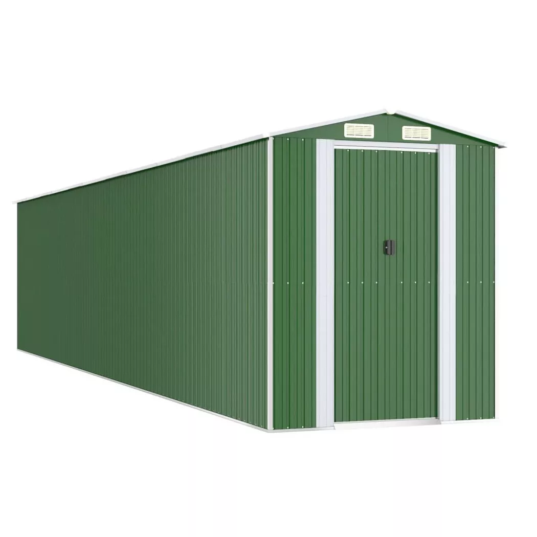 VidaXL - capanno da giardino Acciaio, One Size, Verde