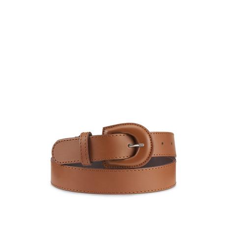 La Redoute Collections  Ceinture en cuir à boucle recouverte 