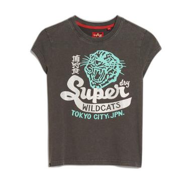 Maglietta fantasy da donna con maniche e motivo a poster Superdry