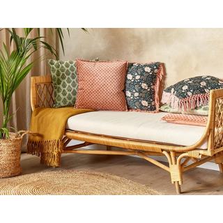 Beliani Dekokissen 2er Set aus Samtstoff Modern RHODOCOMA  