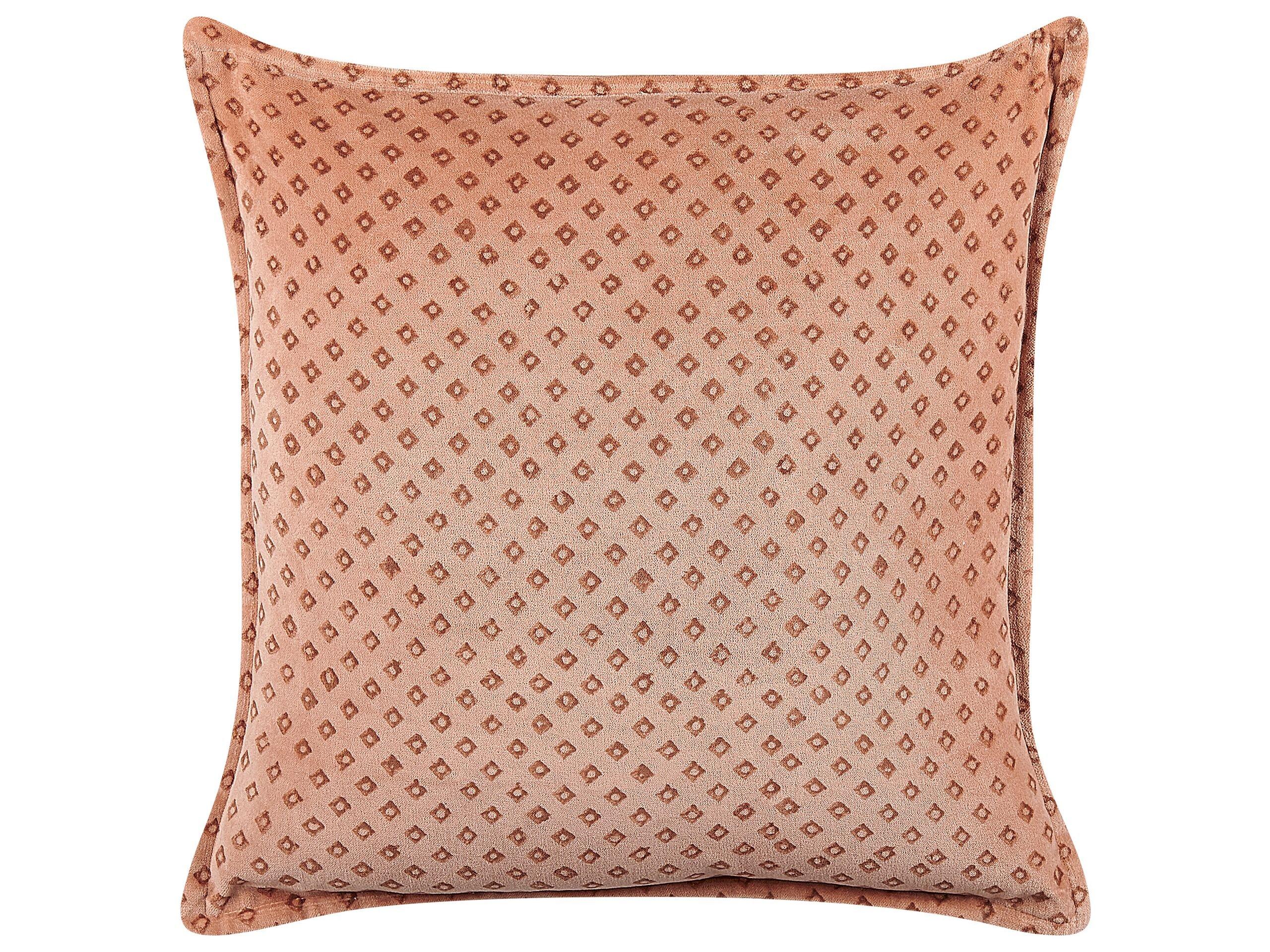 Beliani Dekokissen 2er Set aus Samtstoff Modern RHODOCOMA  