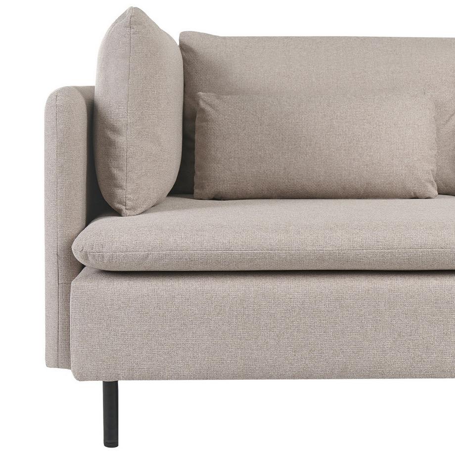 Beliani Canapé d'angle gauche en Tissu  EGERIS  