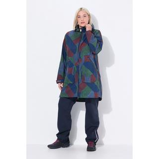 Ulla Popken Cappotto impermeabile A-Line Cerniera laterale Cappuccio  
