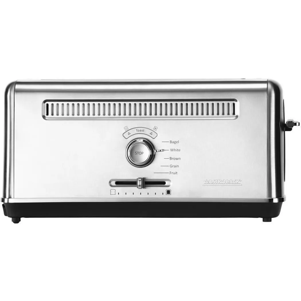 Gastroback – Toaster Advanced 4S, Edelstahl, Schwarz