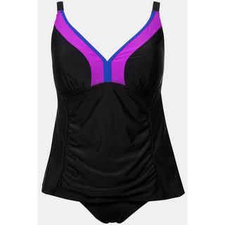 Ulla Popken  Tankini con glitter, coppe morbide, spalline regolabili e materiale riciclato 