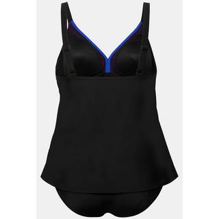 Ulla Popken  Tankini con glitter, coppe morbide, spalline regolabili e materiale riciclato 