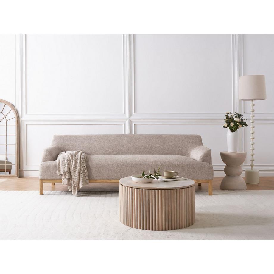 Beliani Canapé 3 places en Tissu Scandinave SOSJO  