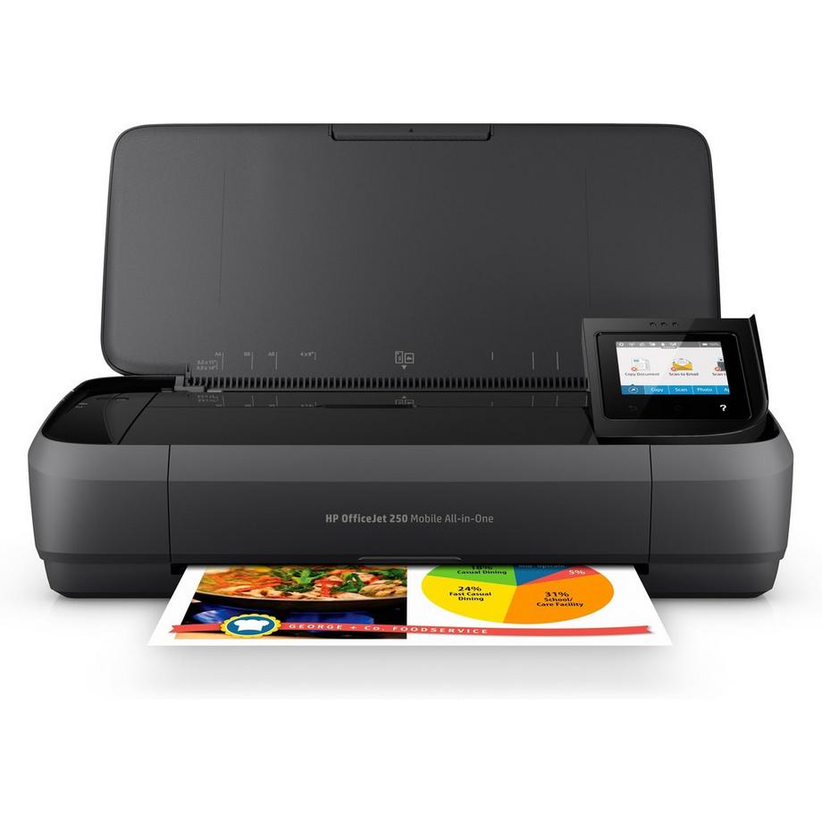 HP  OfficeJet 250 Mobiler All-in-One-Drucker, Farbe, Drucker für Kleine Büros, DruckenKopierenScannen, Automatische Dokumentenzuführung (10 Blatt) 
