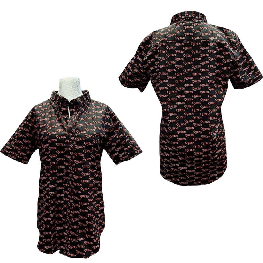 Queen  Camicia Logo Stampa Su Intera Superficie 