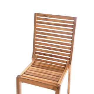 Beliani Lot de 4 chaises de jardin en Bois d'acacia certifié FSC® Rustique OMBRIANO  