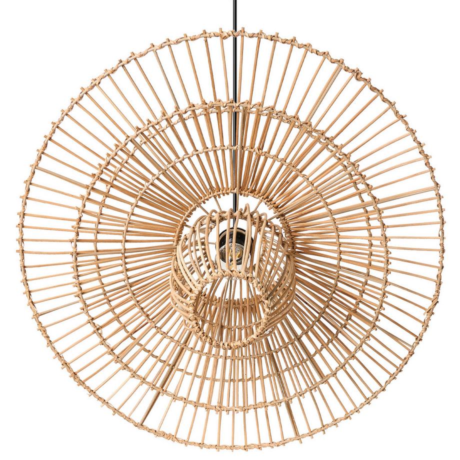 Beliani Hängelampe aus Rattan  BOTIJAS  