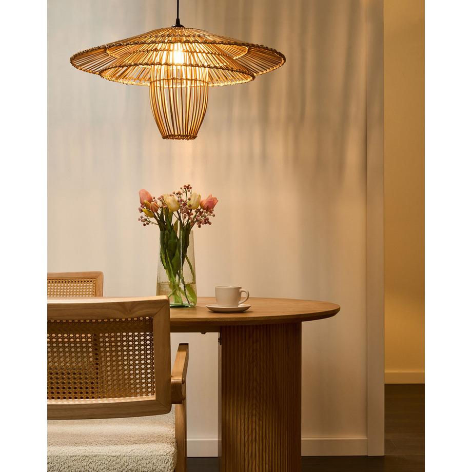 Beliani Hängelampe aus Rattan  BOTIJAS  