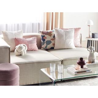 Beliani Dekokissen 2er Set aus Cord Modern MILLET  