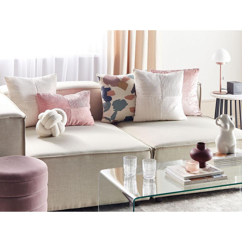 Beliani Set di 2 cuscini en Velluto a coste Moderno MILLET  