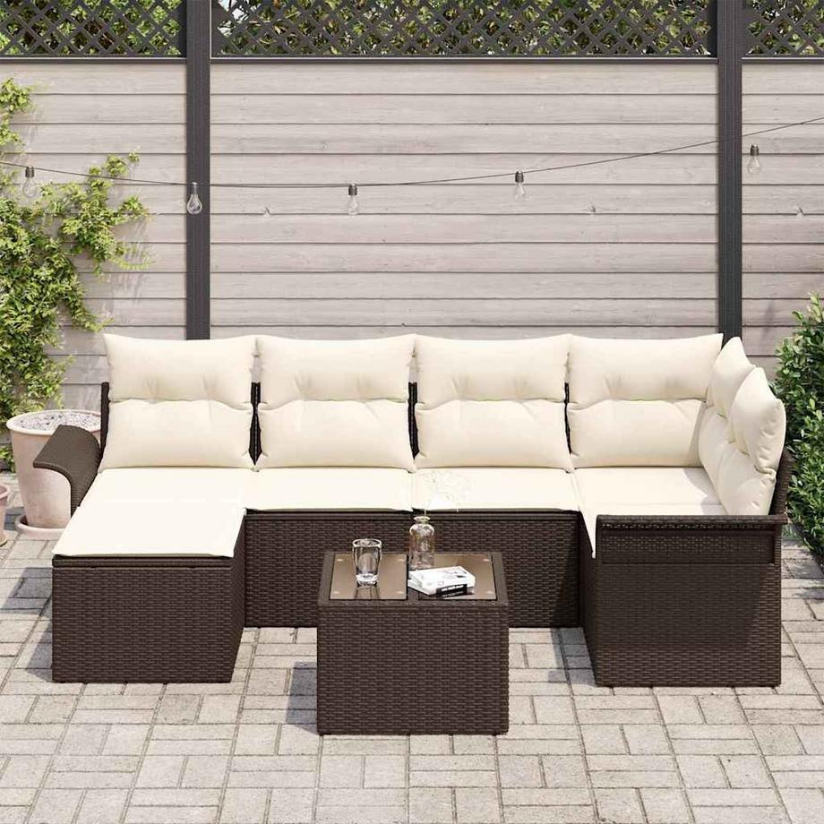 VidaXL Ensemble de meubles d'extérieur poly rattan  