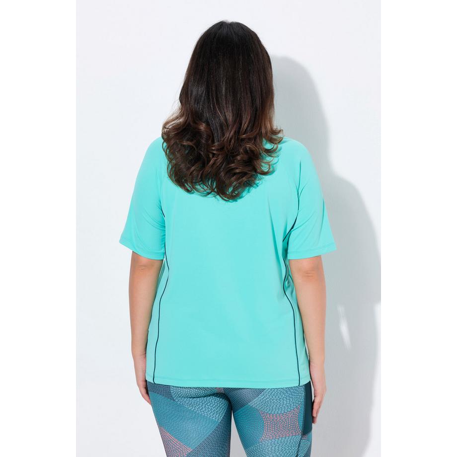 Ulla Popken Protection UV 50+ Col en V Manches Courtes T-Shirt  