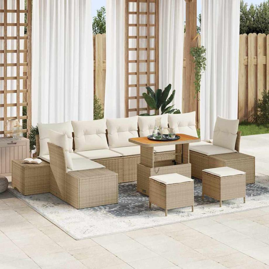VidaXL Set Divano da Giardino Polyrattan  