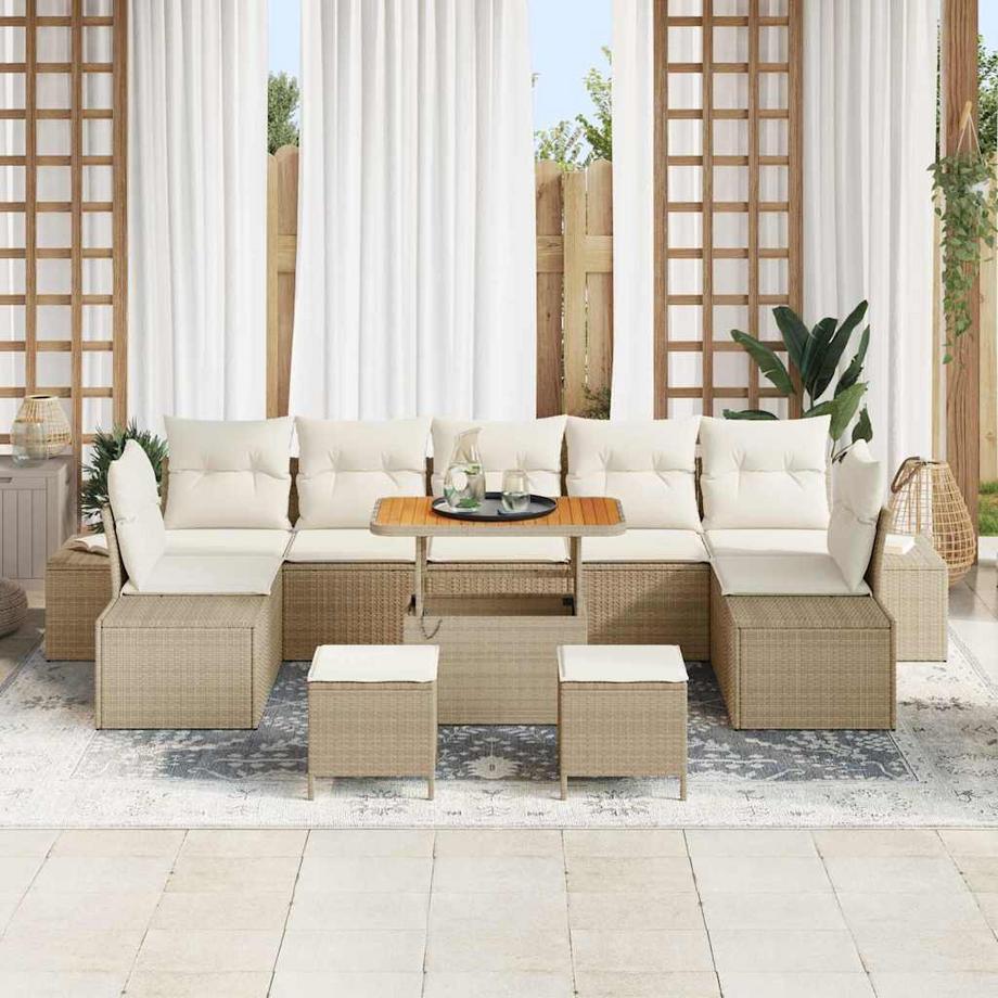 VidaXL Set Divano da Giardino Polyrattan  