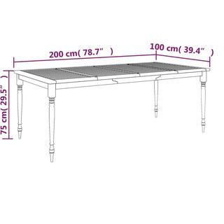 VidaXL tavolo batavia Teak riciclato  