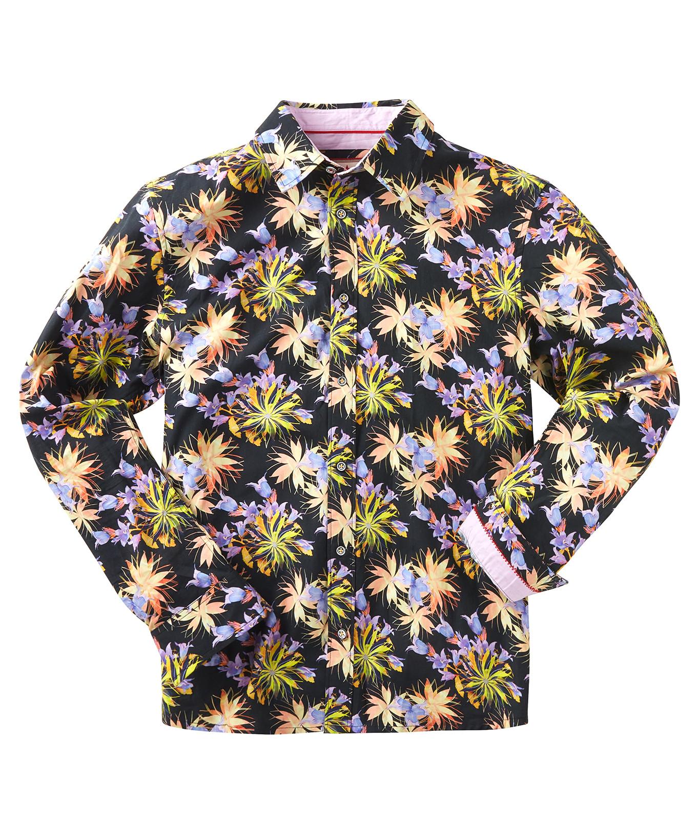 Joe Browns Neonblumen Print Kragenhemd  