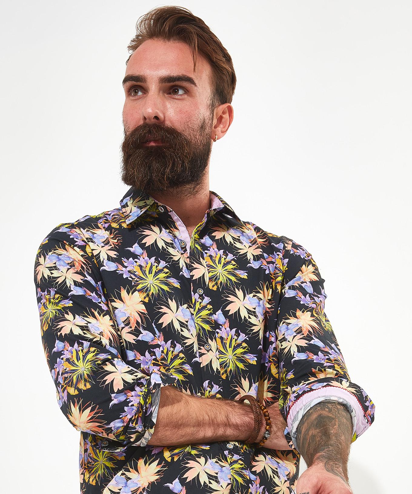 Joe Browns Neonblumen Print Kragenhemd  