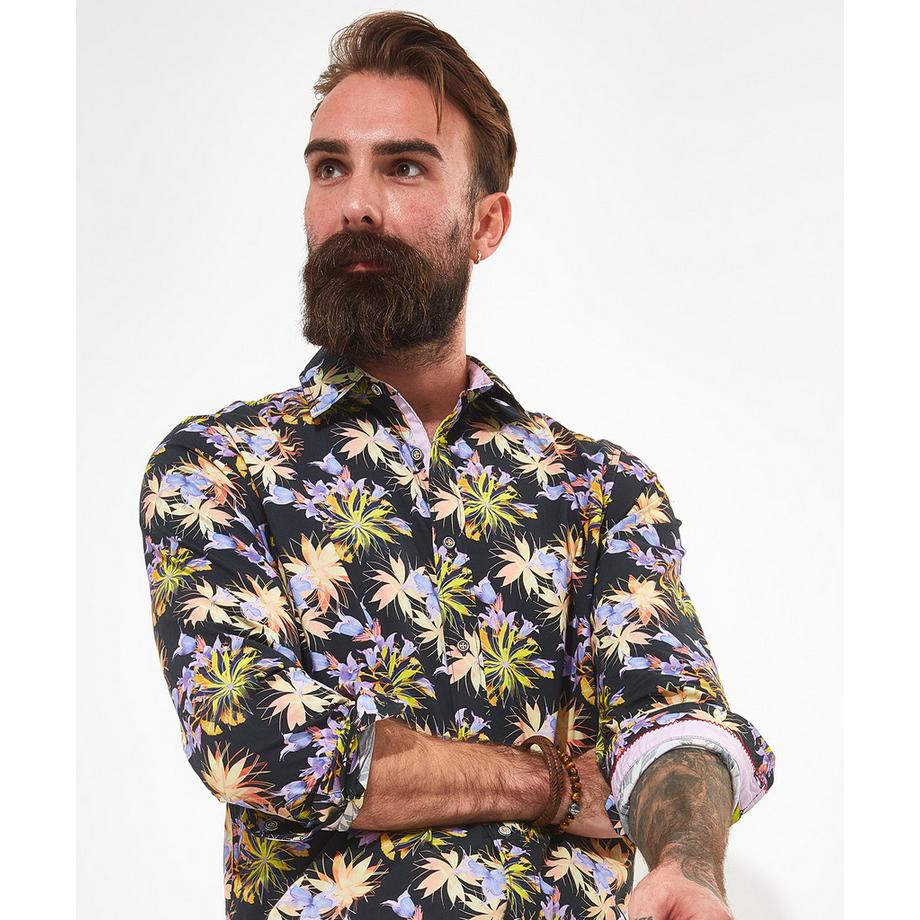 Joe Browns Neonblumen Print Kragenhemd  