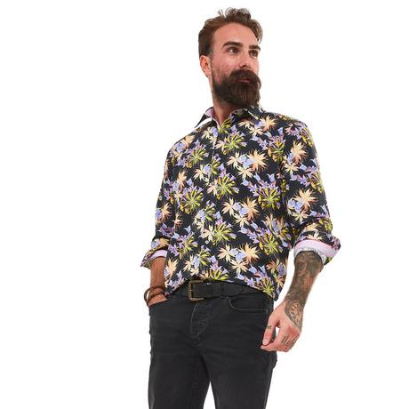 Joe Browns Neonblumen Print Kragenhemd  
