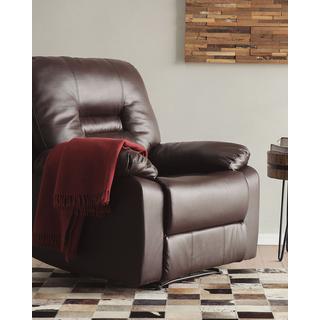 Beliani Fauteuil inclinable en Cuir PU Rétro BERGEN  