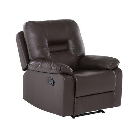 Beliani Fauteuil inclinable en Cuir PU Rétro BERGEN  