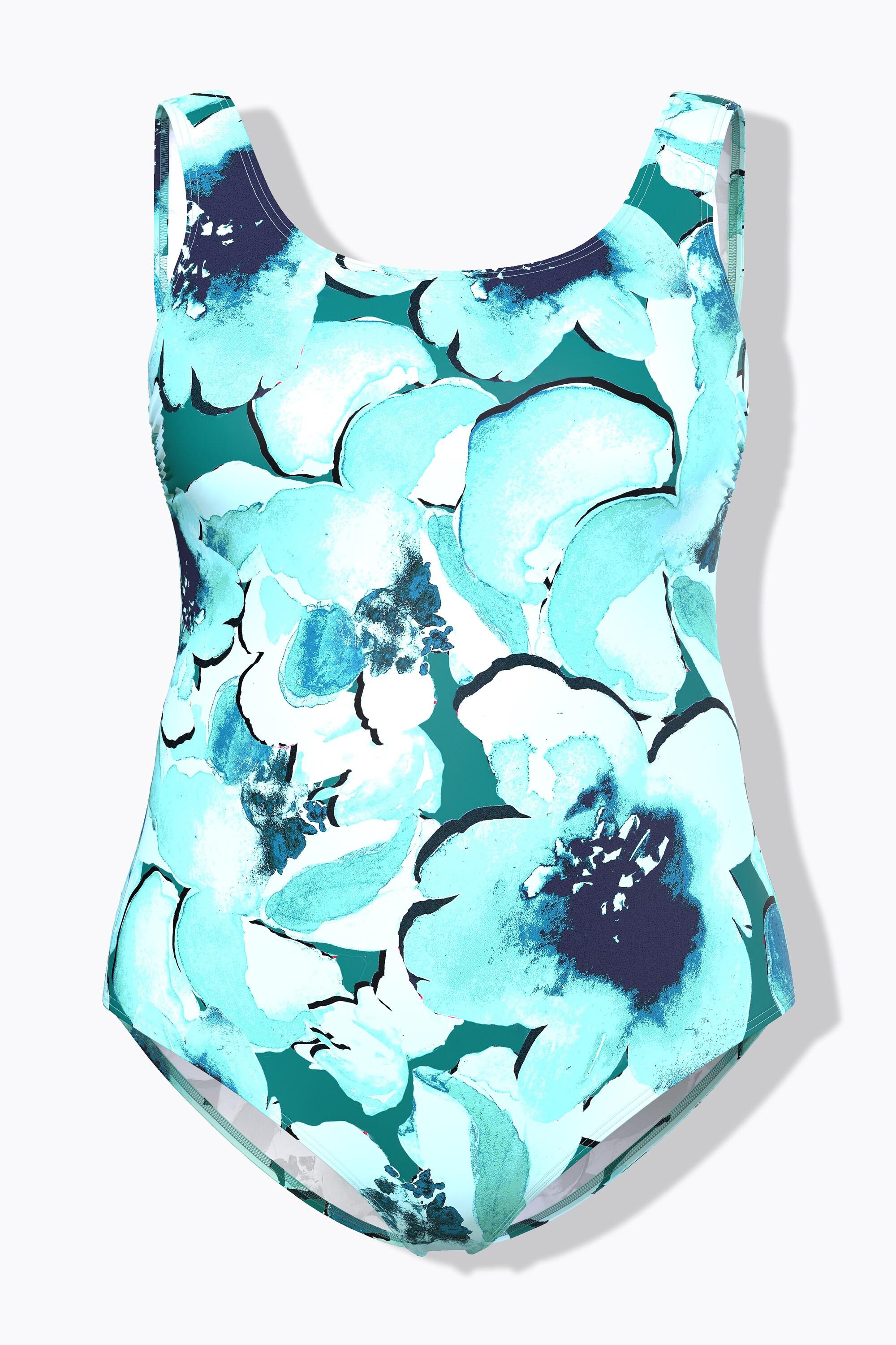 Ulla Popken Maillot de bain Motif feuilles Dos profond  