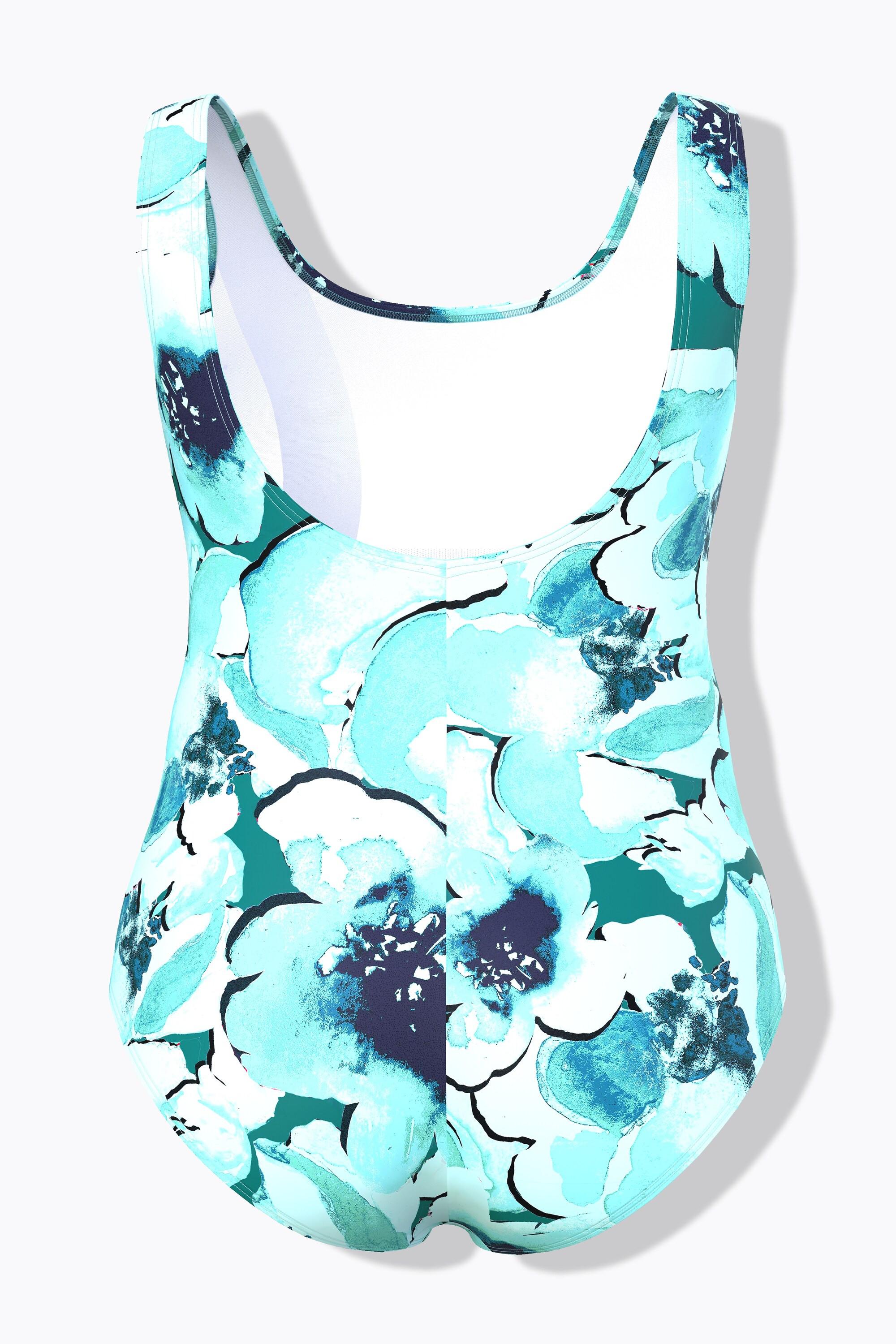 Ulla Popken Maillot de bain Motif feuilles Dos profond  