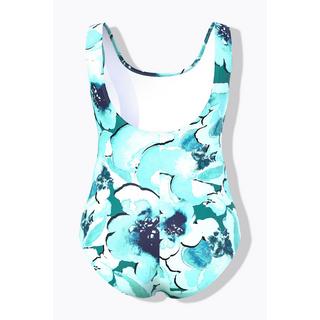 Ulla Popken Maillot de bain Motif feuilles Dos profond  