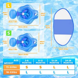 Activity-board  Schwimmring Baby, Schwimmhilfe Baby für den Pool, verstellbarer Sicherheitssitz 